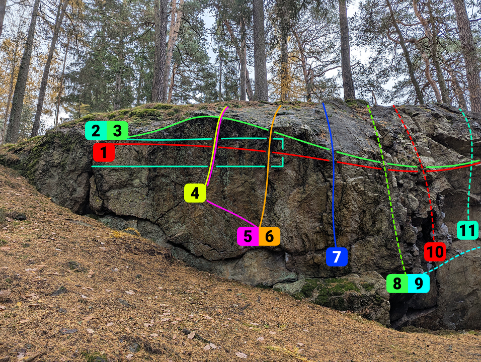Zleva; Zadní skalka