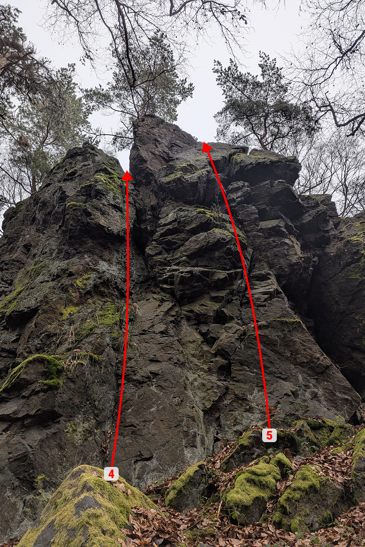 Střed, Severní skála hřebenu